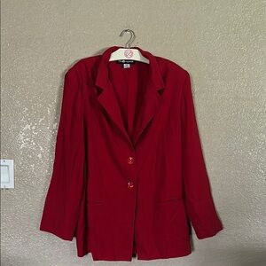 Sag Harbor size 12 blazer Women's Red Blazer